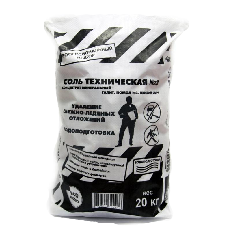 Противогололедный реагент Rockmelt  Соль техническая (20 кг)