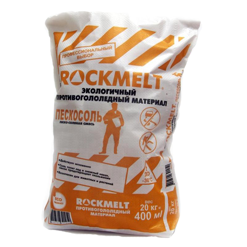 Противогололедный реагент Rockmelt Пескосоль(20 кг)
